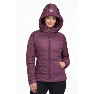 Lululemon 800 Fill Down Jacket Womens Small Hooded Purple Puffer Lightweight